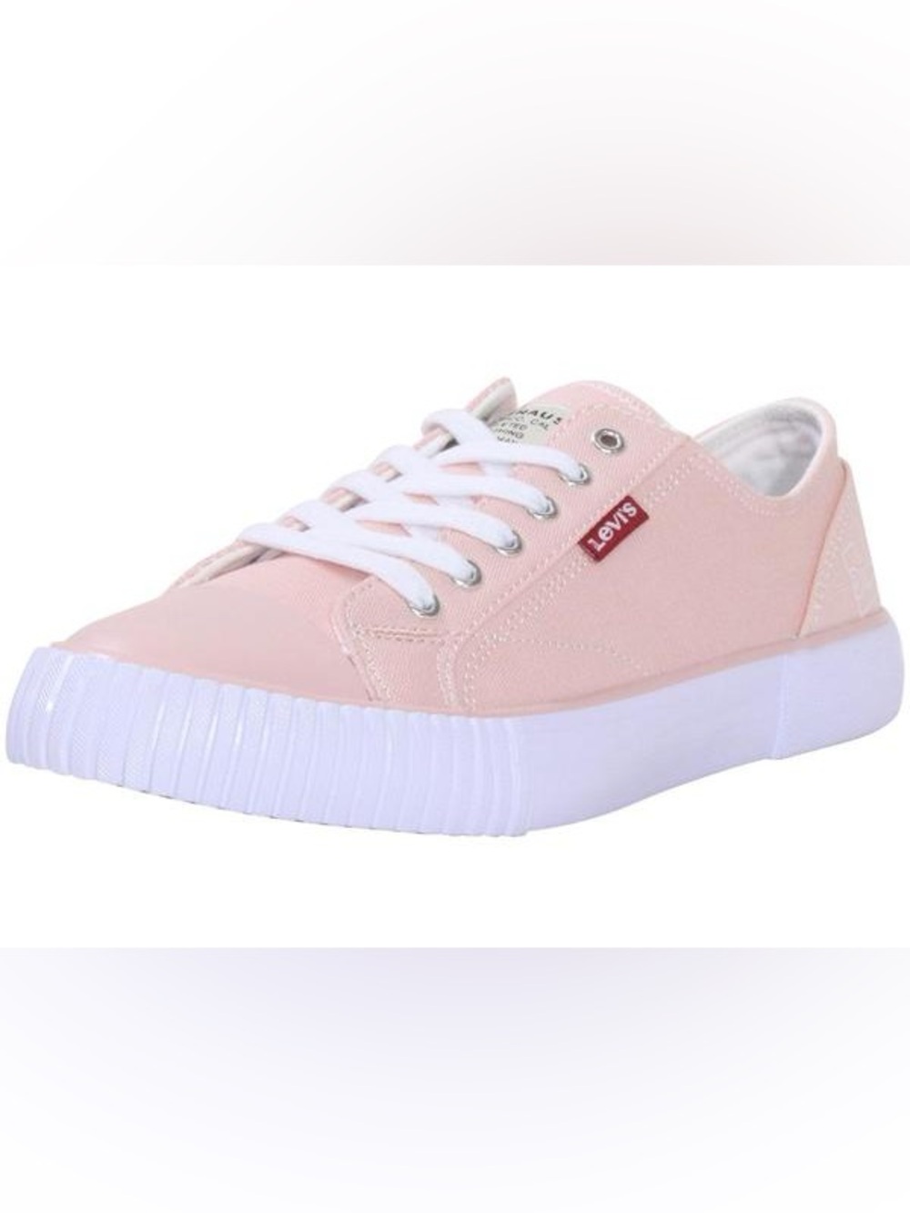Levi's Light Pink Canvas Low-Top Sneakers with White Sole